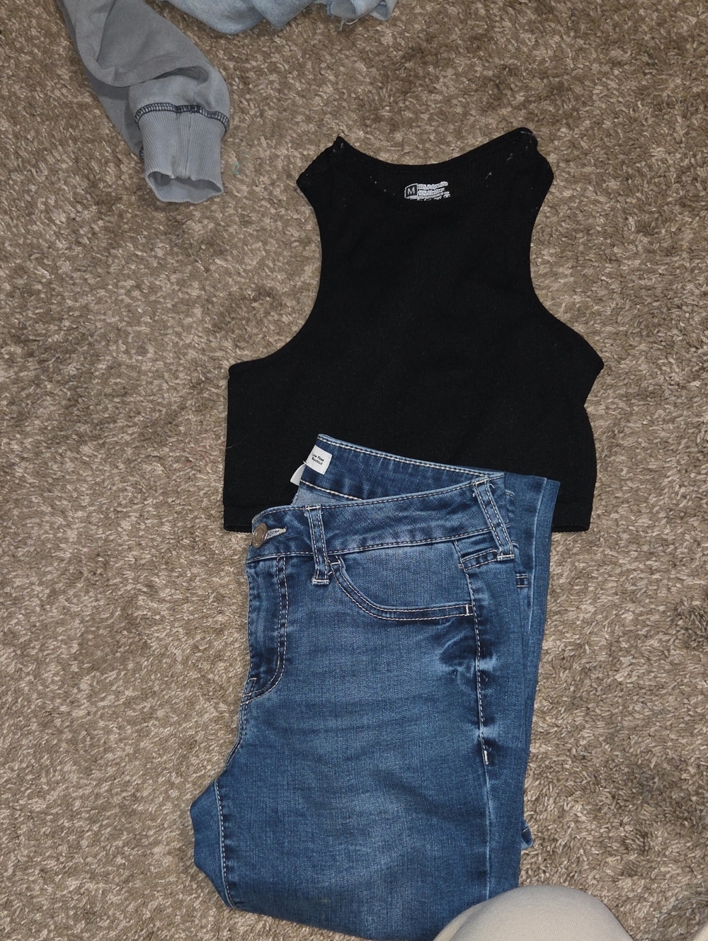Classic Mid Blue Women’s Jeans - Unbranded With Size Medium Shirt